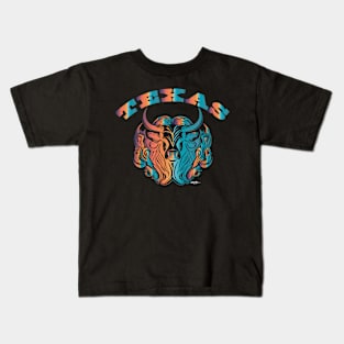 Texas Art Cow Kids T-Shirt